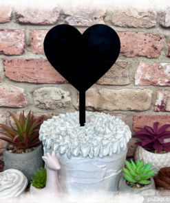 Great Value Acrylic Blank Heart Cake Topper – Paddle125mm