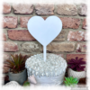 Great Value Acrylic Blank Heart Cake Topper – Paddle125mm