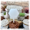 Super Value Acrylic Blank Hexagon Cake Topper - Paddle 65mm