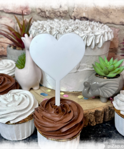 great Value Acrylic Blank Heart Cake Topper - Paddle 65mm
