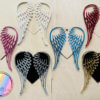 Heart and Wings Decoration Mirror Acrylic Feather Wings