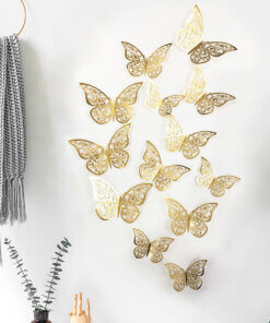 Beautiful Foil Metallic Butterflies Design C Size 8cm -12cm wide