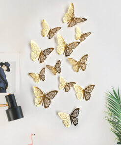 Beautiful Foil Metallic Butterflies Design B Size 8cm -12cm wide.