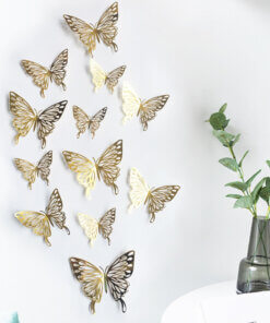 Beautiful Foil Metallic Butterflies Design B Size 8, 10 & 12cm wide.