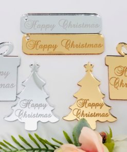 Personalised Christmas Gift Tags - Customised Cupcake Toppers
