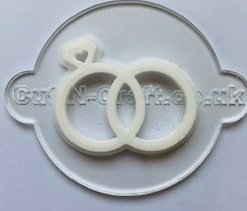 Acrylic Cookie Icing Embosser wedding rings