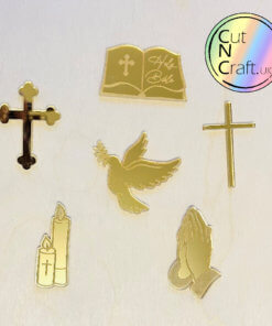Christening - Confirmation Theme Acrylic Cake Trinkets, Charms