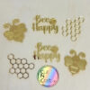 Buzzing Bee Happy Theme 2" Acrylic Cupcake Toppers